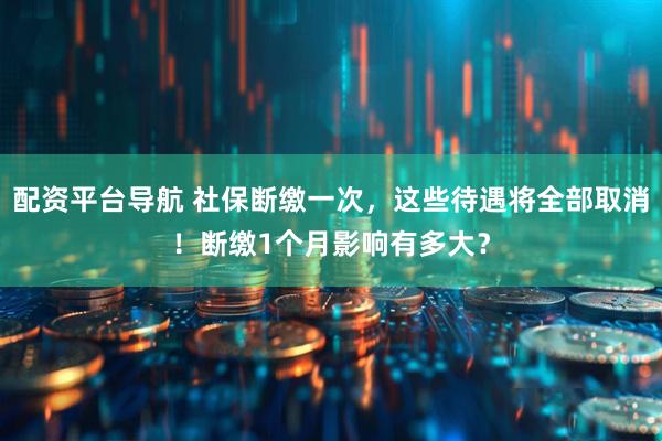 配资平台导航 社保断缴一次，这些待遇将全部取消！断缴1个月影响有多大？