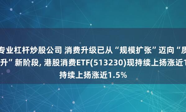 专业杠杆炒股公司 消费升级已从“规模扩张”迈向“质量跃升”新阶段, 港股消费ETF(513230)现持续上扬涨近1.5%