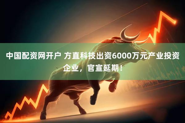 中国配资网开户 方直科技出资6000万元产业投资企业，官宣延期！